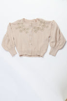 جينجرسنابس كارديجان بأزرار أمامية كم طويل مطرزة من الصدر بناتي بيج