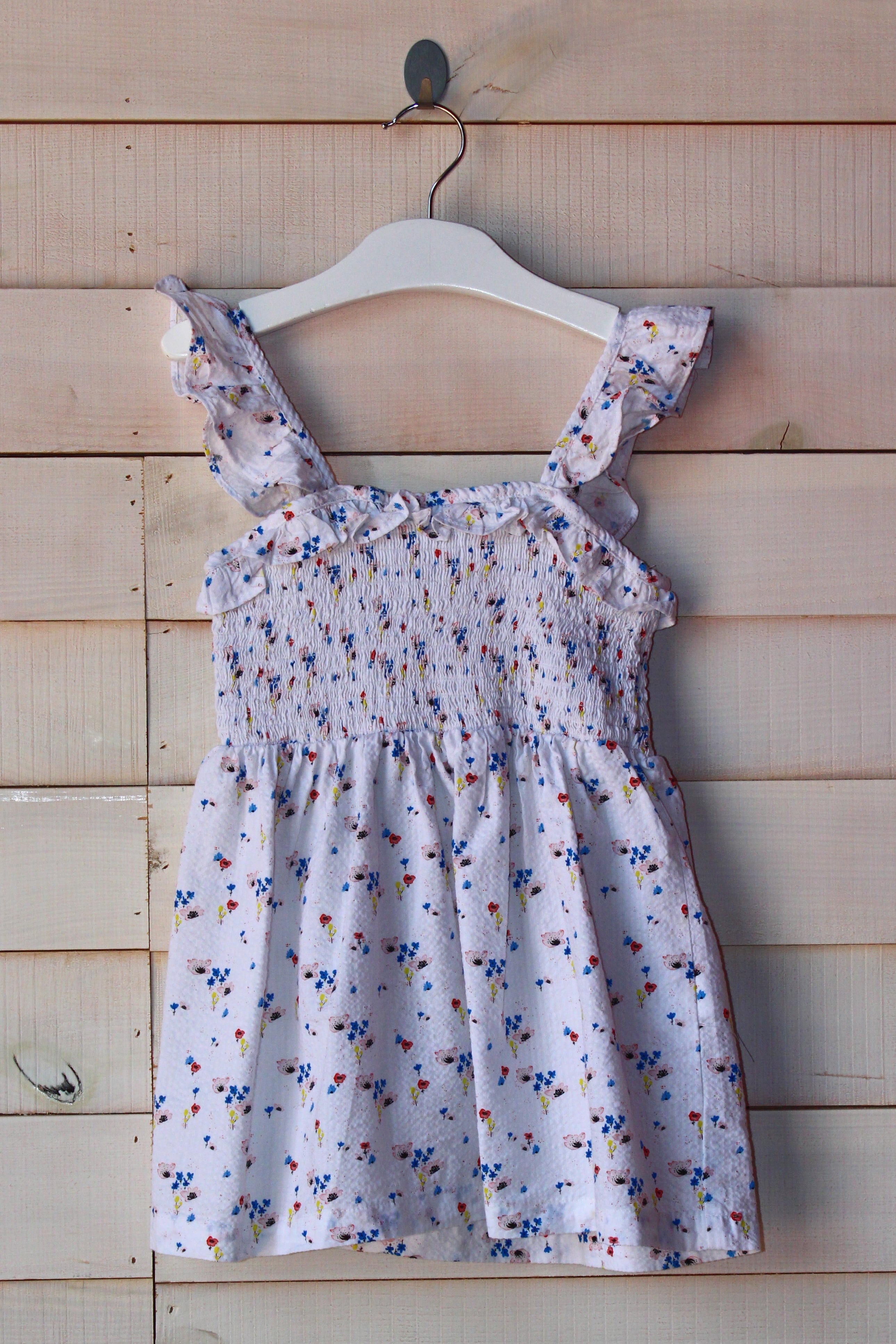 جينجرسنابس فستان بناتي موردة كم مكشكش متعدد الألوان