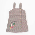 جينجرسنابس فستان قصير سادة مطرز من أسفل حمالات عريضة بناتي متعدد الألوان