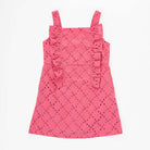 جينجرسنابس فستان بناتي مخرم بكشكشة حمالات وردي صحراوي