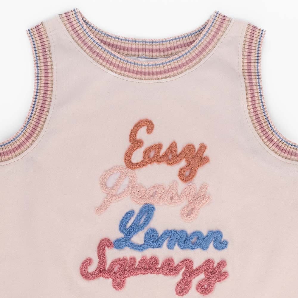 جينجرسنابس تيشيرت كت مطرز على البطن بناتي خوخي مغبر