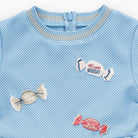 جينجرسنابس فستان بناتي مخرم ببادجات نص كم كلوش بلو بيل