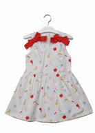 جينجرسنابس فستان بناتي منقوش حمالات بفيونكات أمامية متعدد الألوان