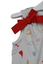 جينجرسنابس فستان بناتي منقوش حمالات بفيونكات أمامية متعدد الألوان