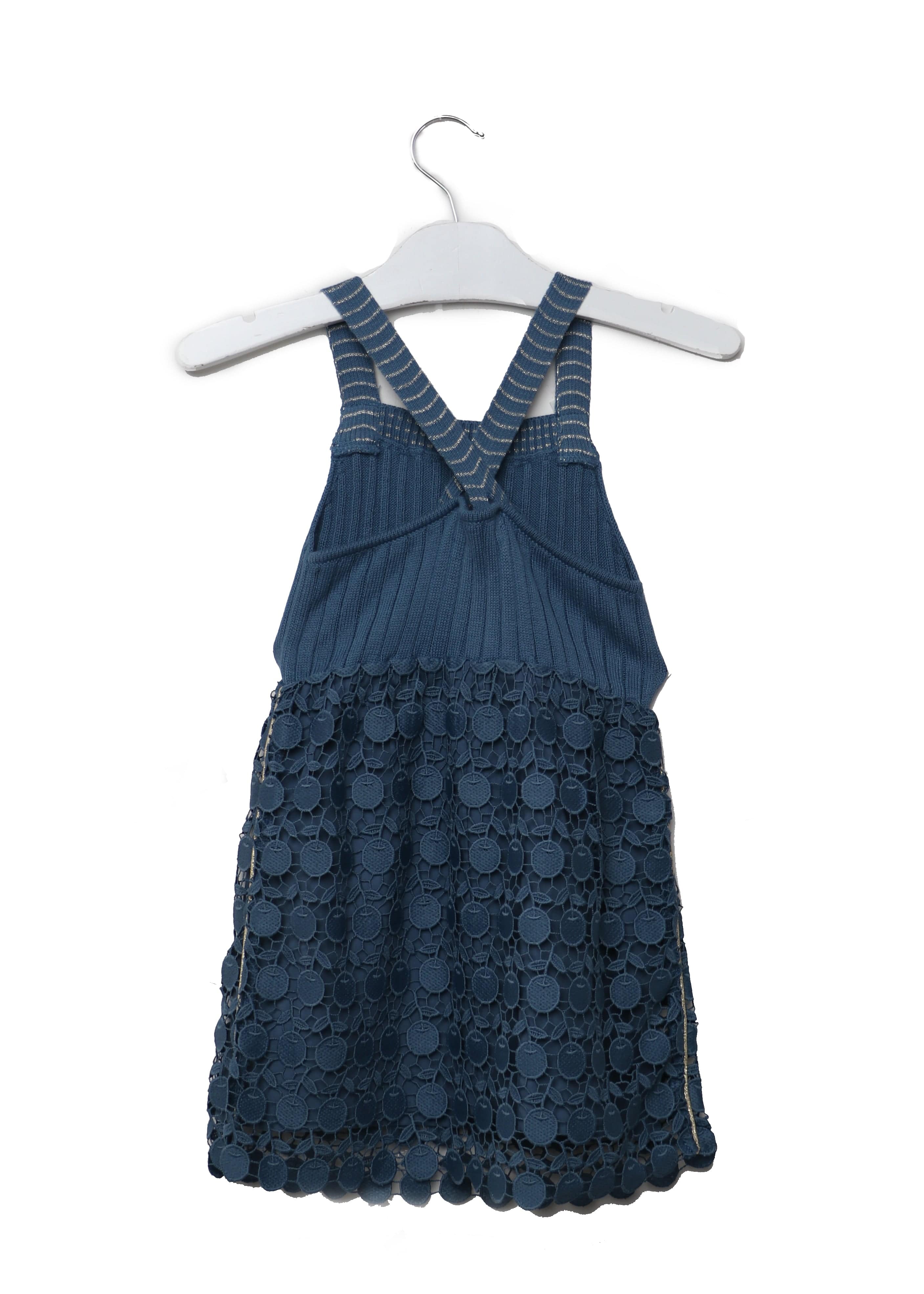 جينجرسنابس فستان بناتي جينز بأزرار أمامية بجيوب الأزرق السماوي