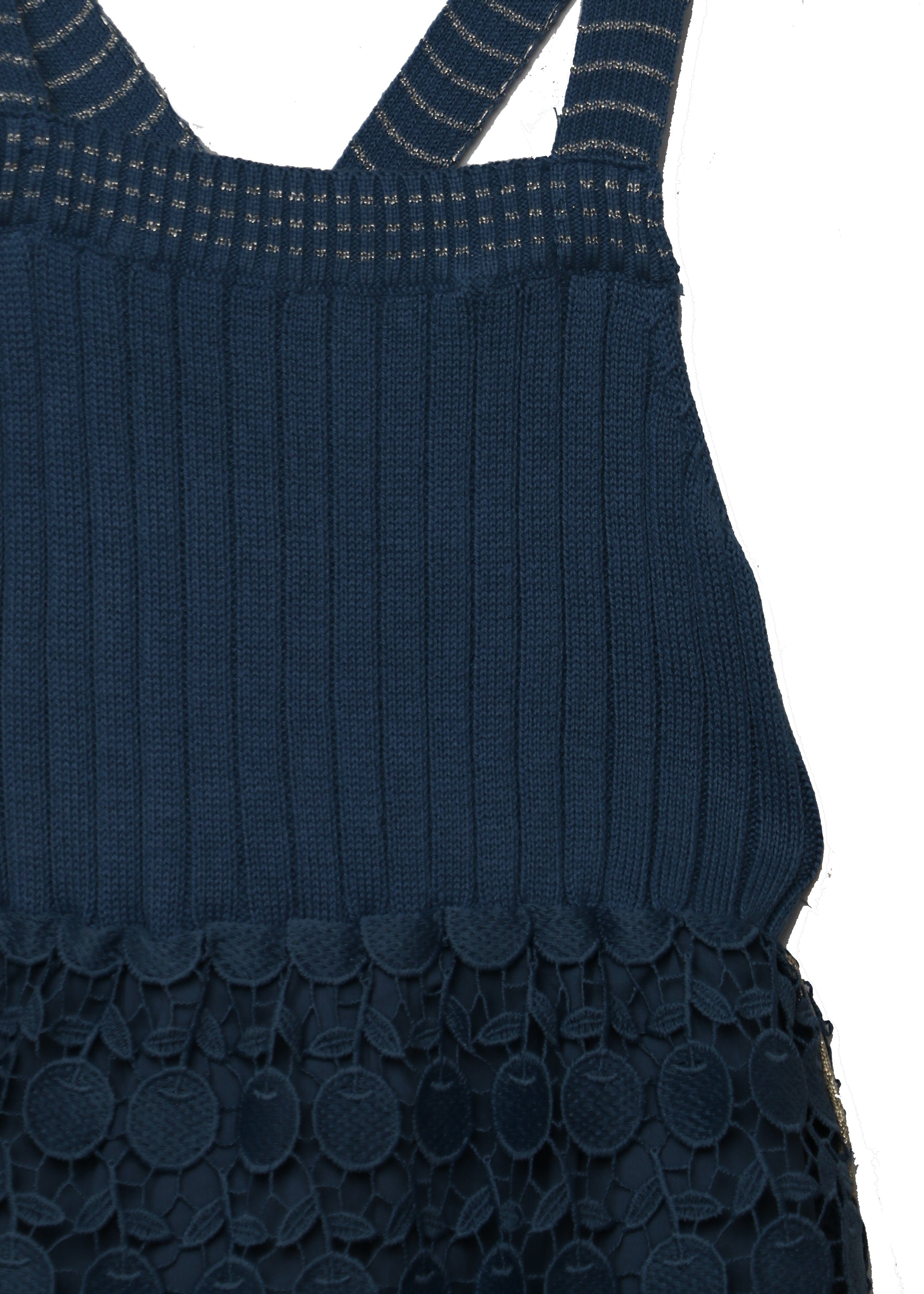 جينجرسنابس فستان بناتي جينز بأزرار أمامية بجيوب الأزرق السماوي