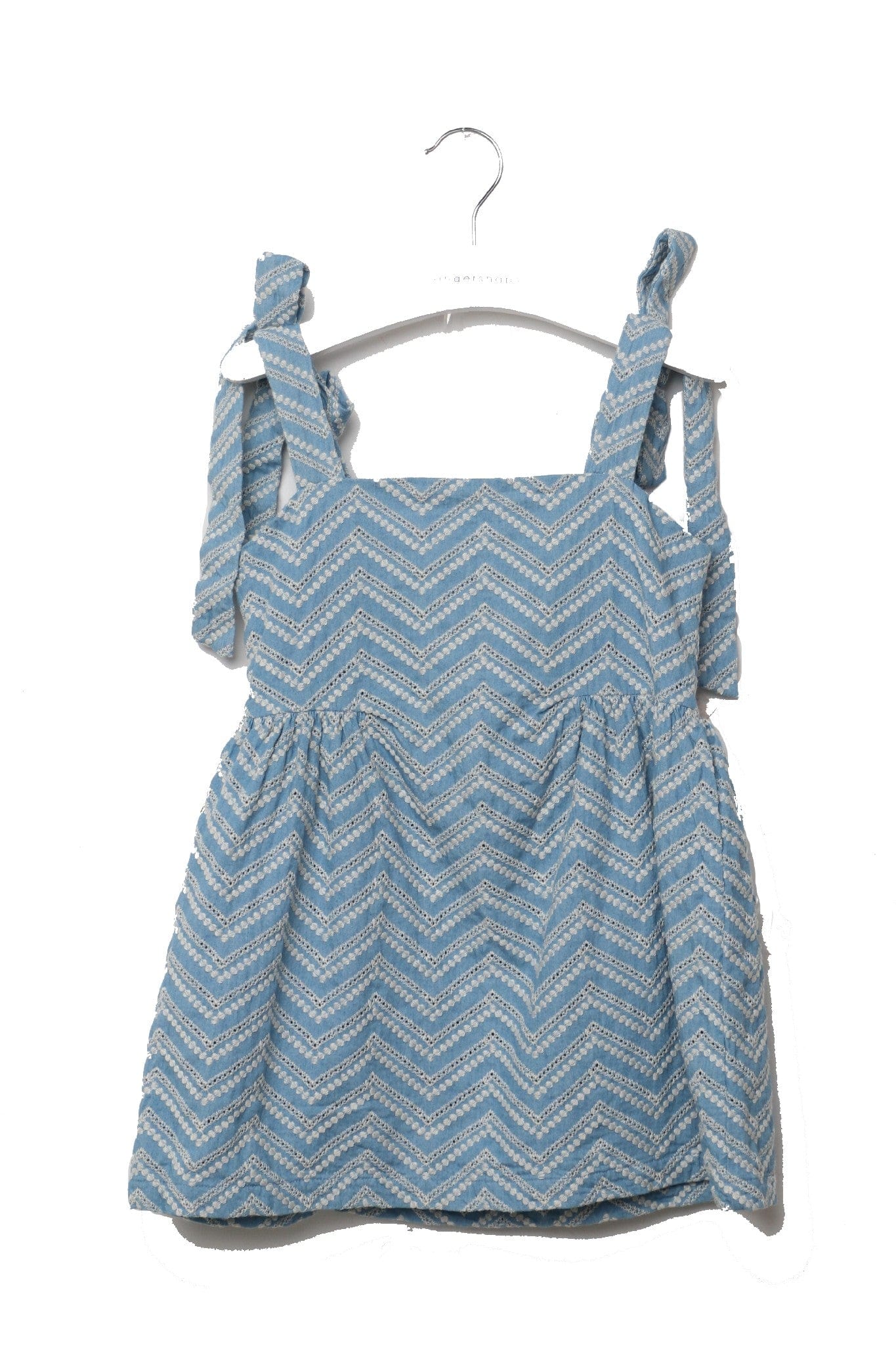 جينجرسنابس فستان أكام حمالات فيونكة بناتي أزرق/سط