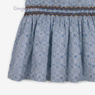 جينجرسنابس فستان بناتي منقوش مخصر مطاطي أزرق