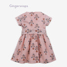 جينجرسنابس فستان بناتي منقوش كت بفيونكات وردي