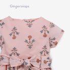 جينجرسنابس فستان بناتي منقوش كت بفيونكات وردي