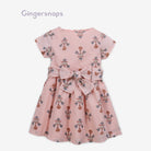 جينجرسنابس فستان بناتي منقوش كت بفيونكات وردي