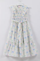 جينجرسنابس فستان بناتي مشجر برباط على الخصر كت مكشكش متعدد الألوان