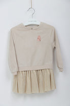 جينجرسنابس فستان شتوي مكشكش من أسفل لامع كم طويل بناتي بيج