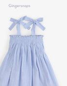 جينجرسنابس فستان حمالات بفيونكة واسع بناتي أزرق فاتح