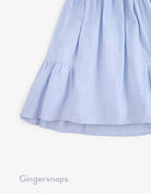 جينجرسنابس فستان حمالات بفيونكة واسع بناتي أزرق فاتح