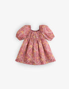 جينجرسنابس فستان بناتي منقوش نص كم بف بني