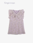 جينجرسنابس فستان كت مكشكش بفتحة سبعة بناتي أرجواني