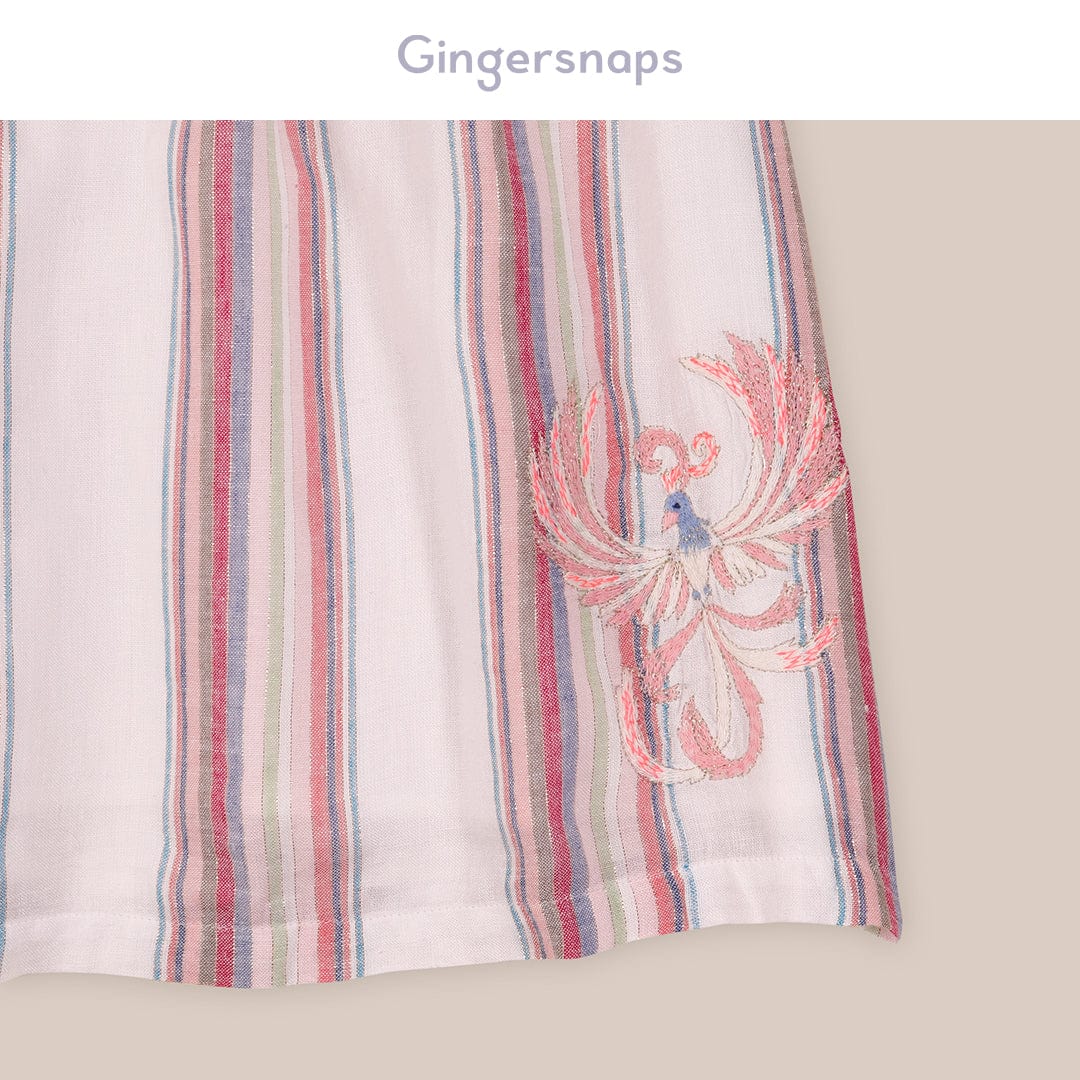 جينجرسنابس فستان بناتي سادة بدوائر من أسفل متعدد الألوان