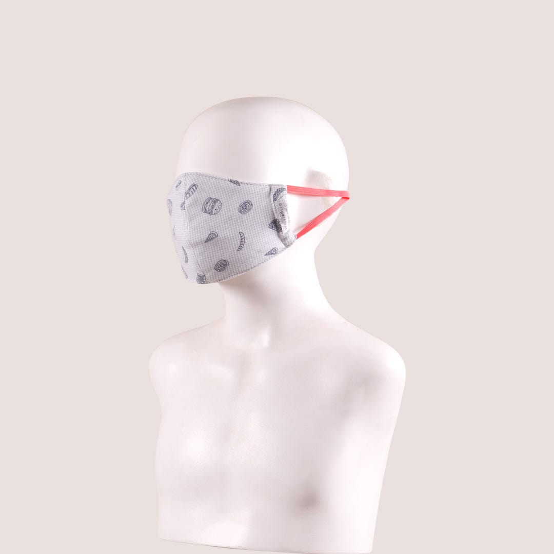 جينجرسنابس كمامة بناتي منقوشة قماش متعدد الألوان