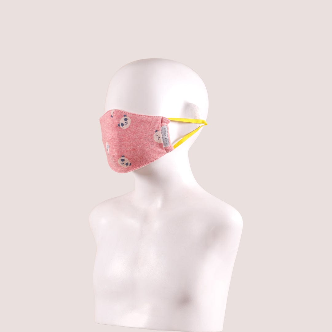 جينجرسنابس كمامة بناتي منقوشة قماش متعدد الألوان