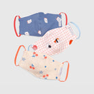 جينجرسنابس كمامات بناتي منقوشة ملونة متعدد الألوان