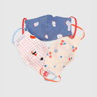 جينجرسنابس كمامات بناتي منقوشة ملونة متعدد الألوان