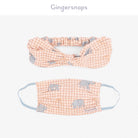 جينجرسنابس كمامة اطفال بناتي كاروهات موردة متعدد الألوان