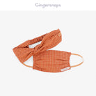 جينجرسنابس كمامة بناتي بنقشة مربعات متعدد الألوان