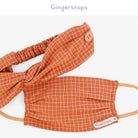 جينجرسنابس كمامة بناتي بنقشة مربعات متعدد الألوان