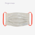 جينجرسنابس كمامة بناتي لامعة وأساتك مطاطية فضة