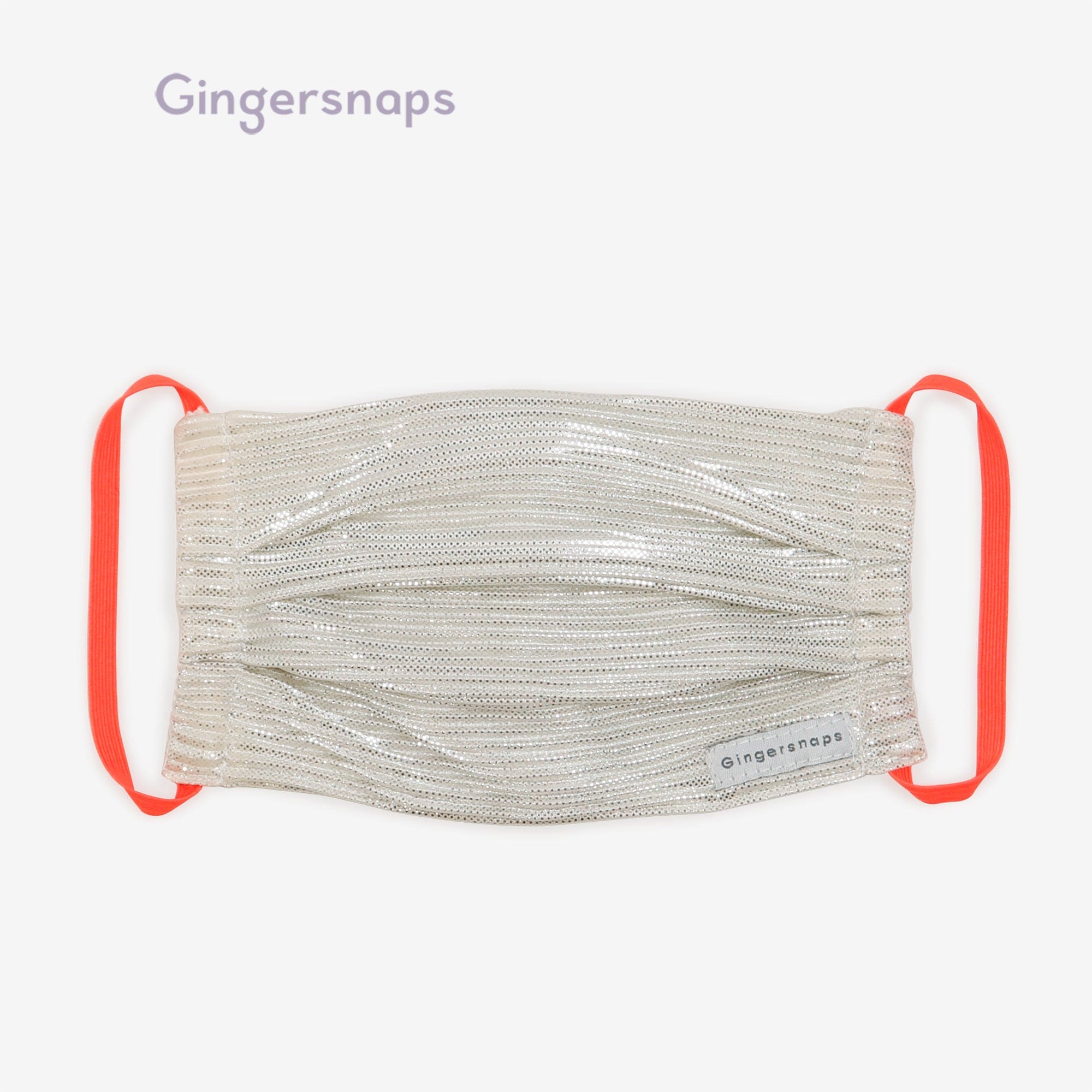 جينجرسنابس كمامة بناتي لامعة وأساتك مطاطية فضة