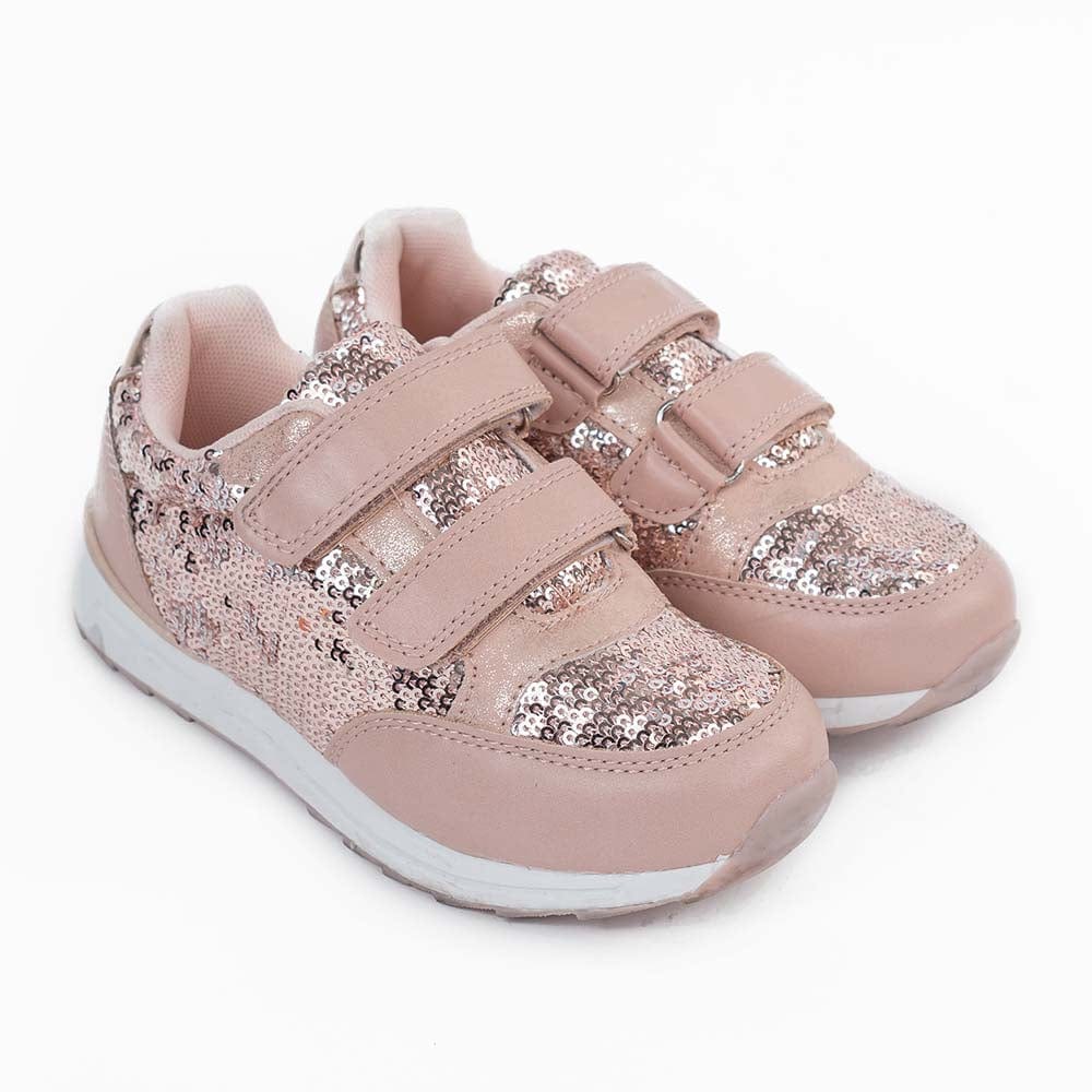 جينجرسنابس حذاء بناتي لامع بربطات وردي