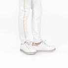 جينجرسنابس كوتشي سادة برباط بطبقة لامعة أبيض