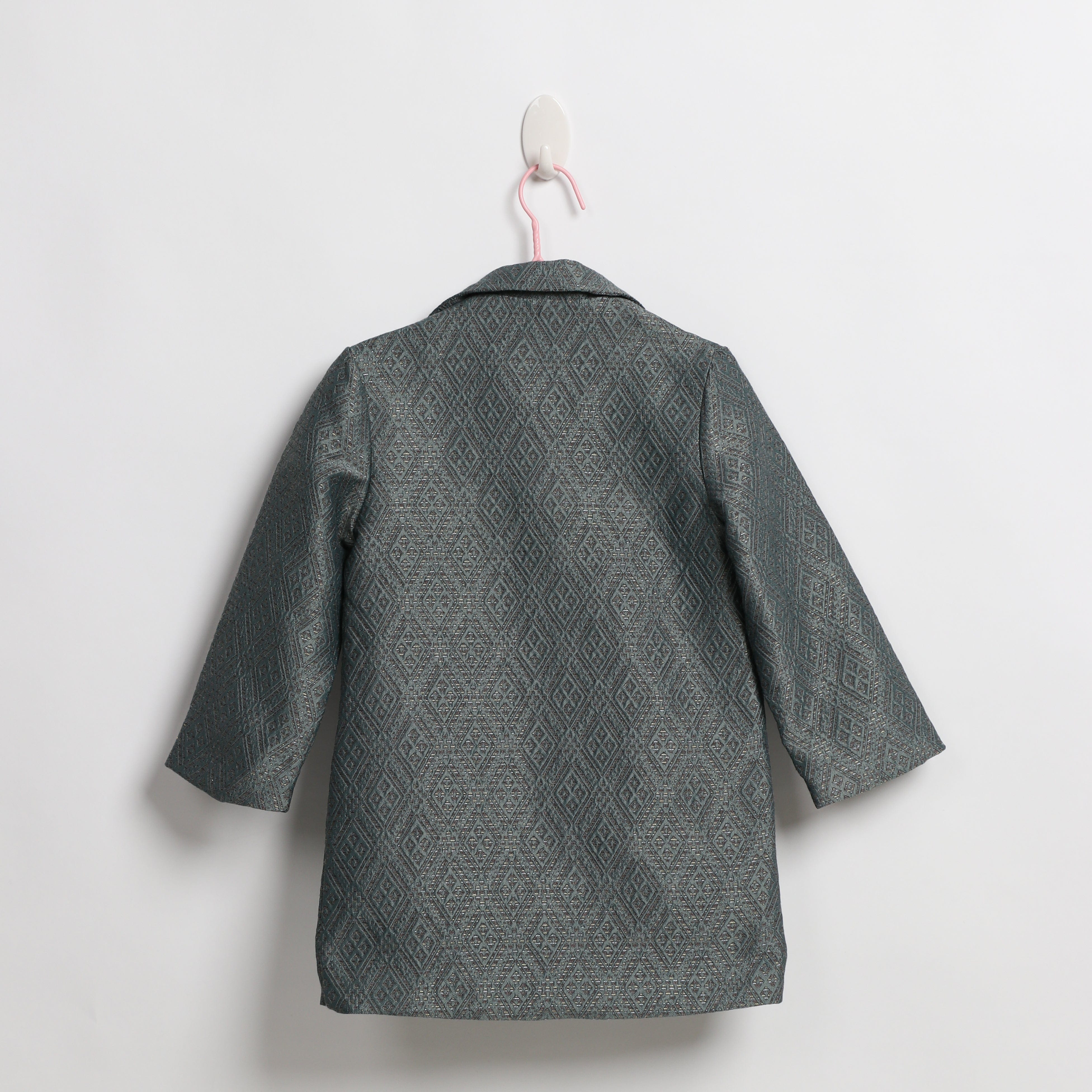 جينجرسنابس بالطو سادة بأزرار أمامية بناتي كم طويل ازرق شاحب