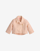 جينجرسنابس جاكيت بناتي منقوش بسحاب كم طويل بناتي وردي فاتح