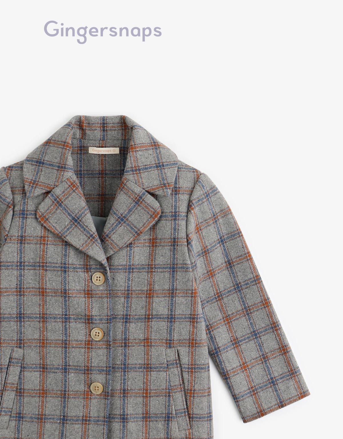 جينجرسنابس معطف كاروهات طويل بجيوب أمامية - متعدد الألوان