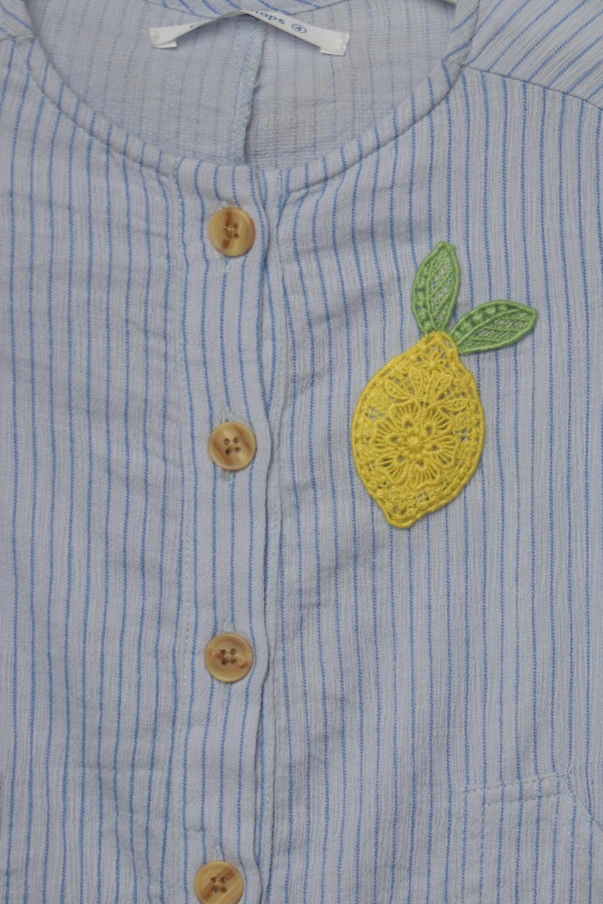 جينجرسنابس سالوبيت مخطط بالطول نص كم بناتي أزرق فاتح