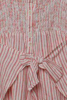 جينجرسنابس جمبسوت مخطط بالطول حمالات عريضة بناتي أحمر