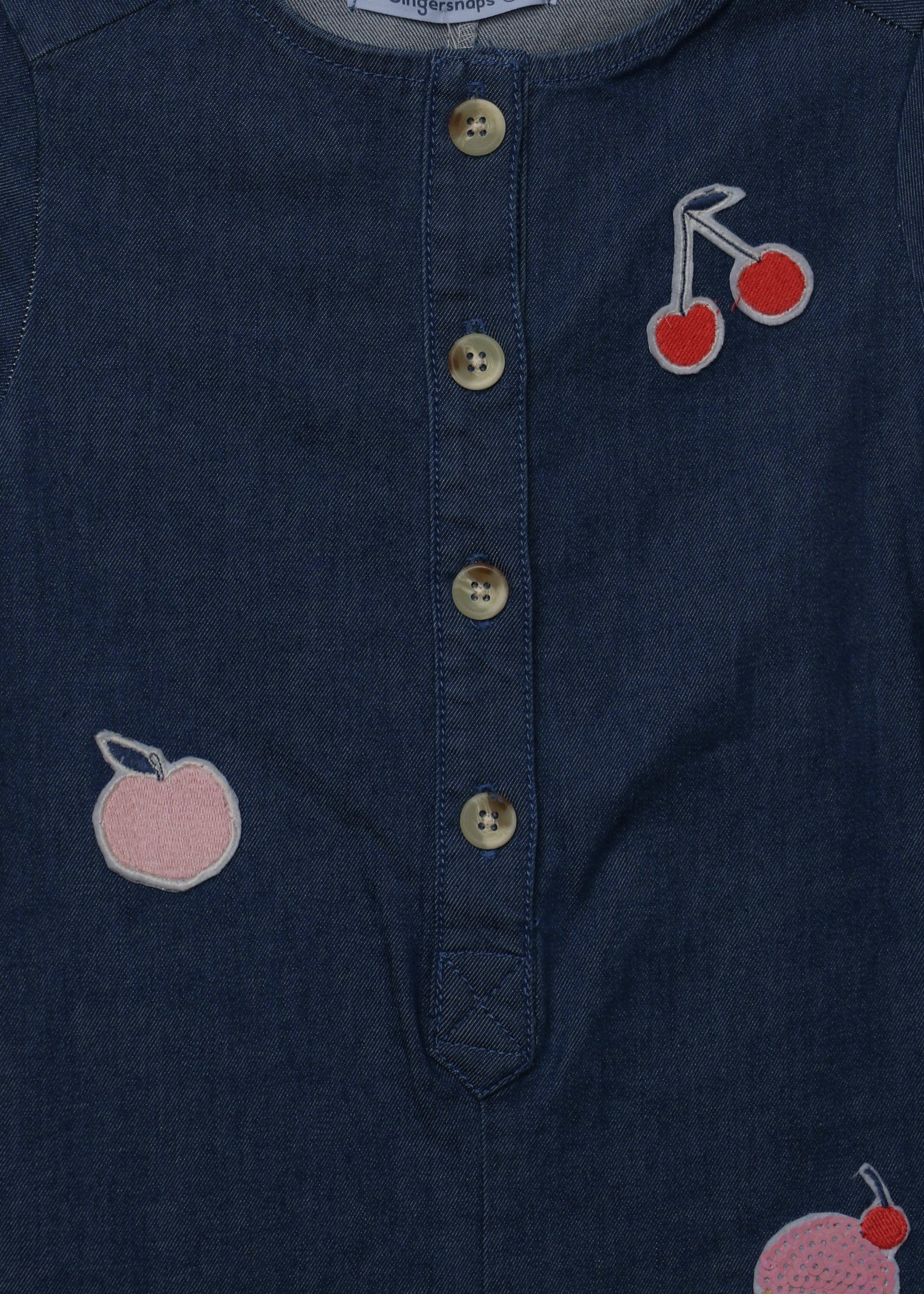 جينجرسنابس جمبسوت بناتي شورت ببادجات نص كم أزرق