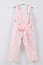 جينجرسنابس جمبسوت بناتي مشجر حمالات برباط على الخصر وردي نيون