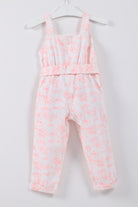 جينجرسنابس جمبسوت بناتي مشجر حمالات برباط على الخصر وردي نيون