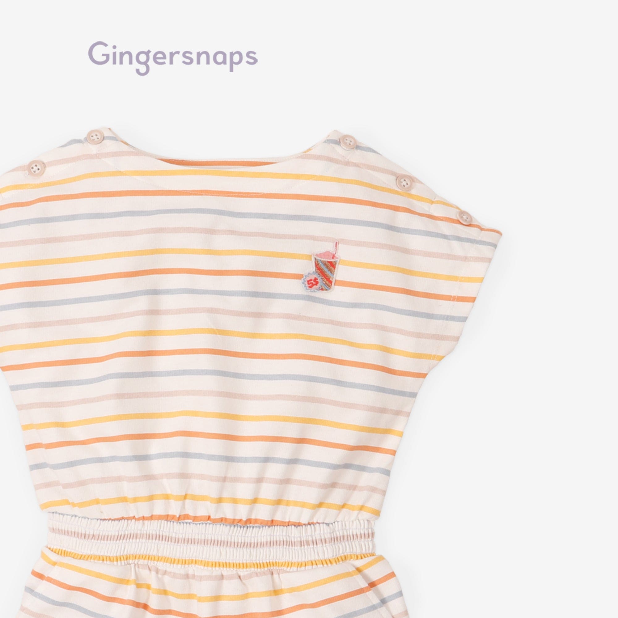 جينجرسنابس جمبسوت بناتي مخطط بالعرض كم قصير متعدد الألوان