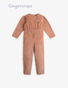 جينجرسنابس جمبسوت بناتي طويل بأستك مطاطي علي الخصر - براون