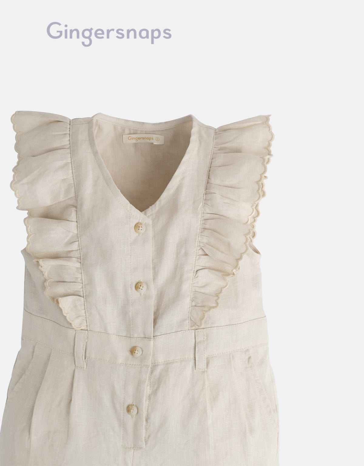 جينجرسنابس جمبسوت مخصر سادة طويل بأزرار أمامية كت بناتي بيج