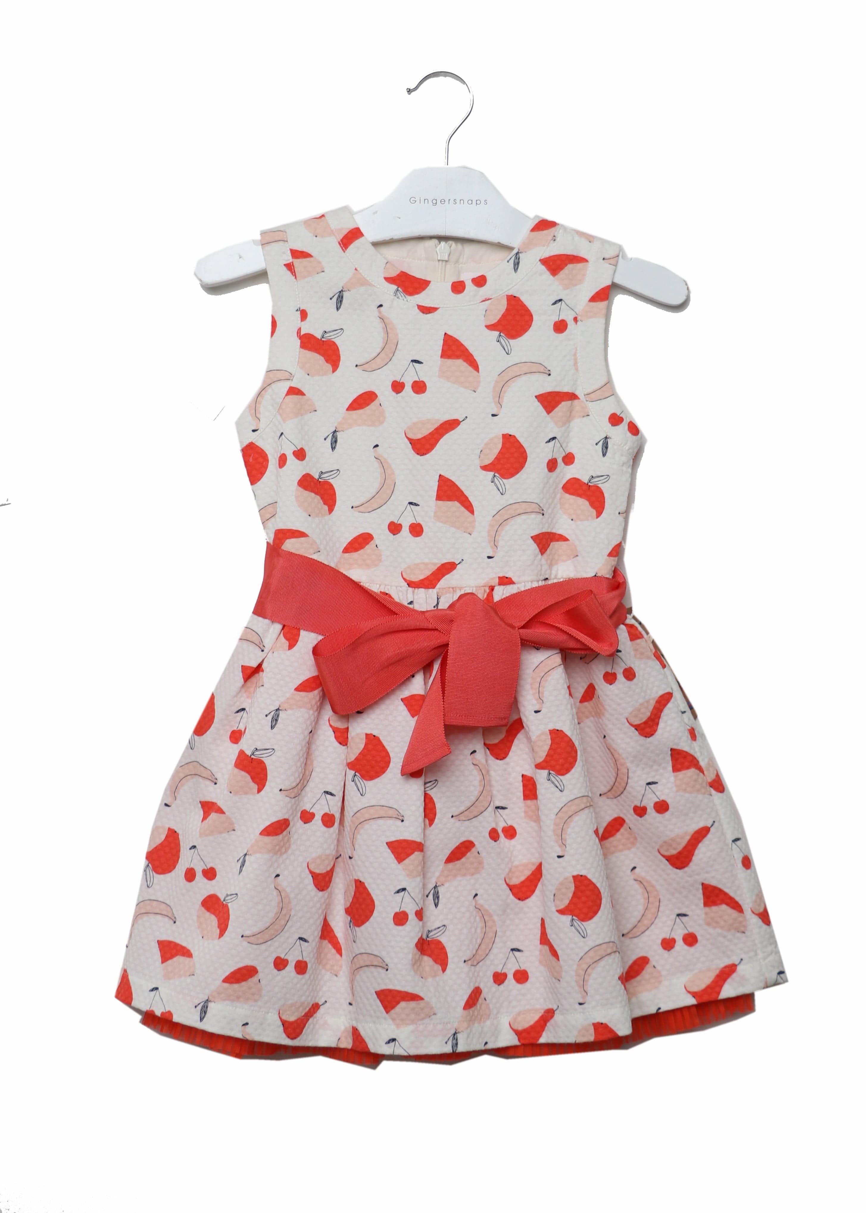 جينجرسنابس فستان بناتي مزين بالطعام منفوش من أسفل كت متعدد الألوان