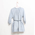 جينجرسنابس فستان بناتي منقوش طويل كم طويل رمادي