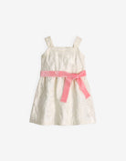 جينجرسنابس فستان بناتي لامع حمالات عريضة كريمي