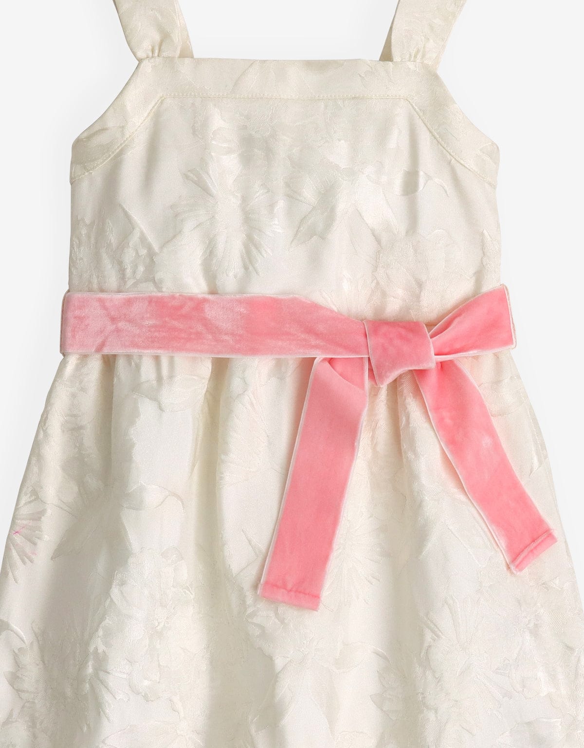 جينجرسنابس فستان بناتي لامع حمالات عريضة كريمي