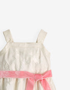 جينجرسنابس فستان بناتي لامع حمالات عريضة كريمي