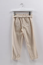 جينجرسنابس بنطلون اطفال بناتي بحزام على خصر كاكي فاتح